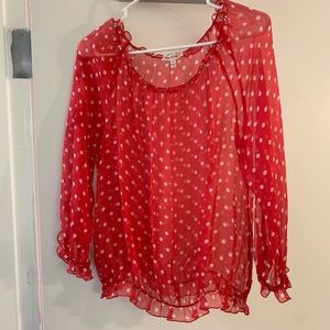 Juicy Couture Blouse! Red and White Polka Dot